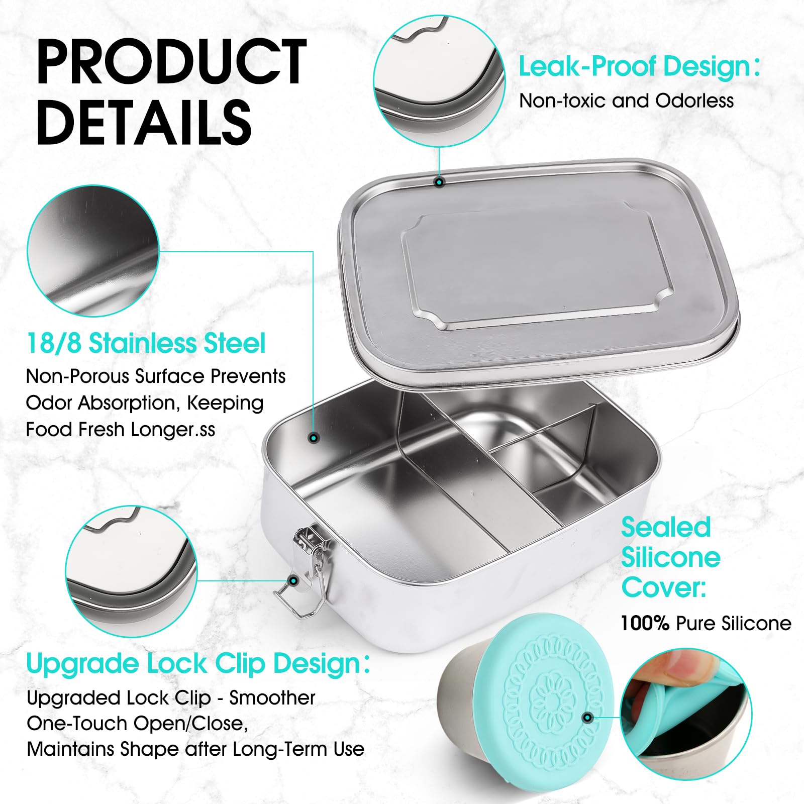 LEEPENK premium 304 stainless steel surface resists odors and keeps flavors fresh