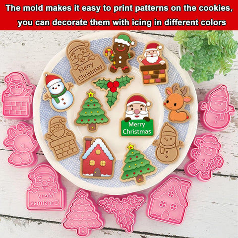 Leesgel Holly cutter for seasonal botanical cookies.