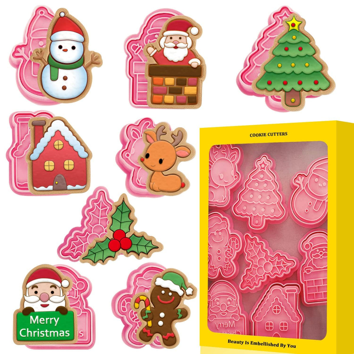 Leesgel Santa cookie cutter for festive cookies and quick shaping.