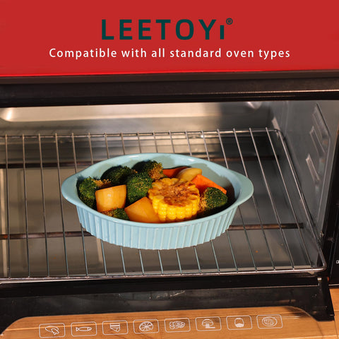 LEETOYI oven-safe dish suitable for casseroles and weeknight single servings.