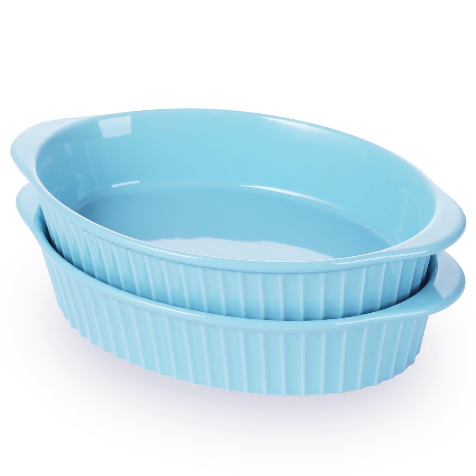 LEETOYI porcelain small oval au gratin pan for oven baking and easy cleanup.