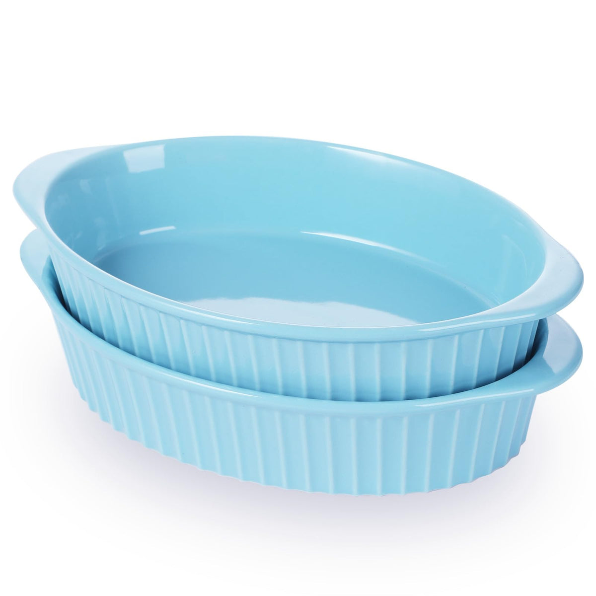LEETOYI porcelain small oval au gratin pan for oven baking and easy cleanup.
