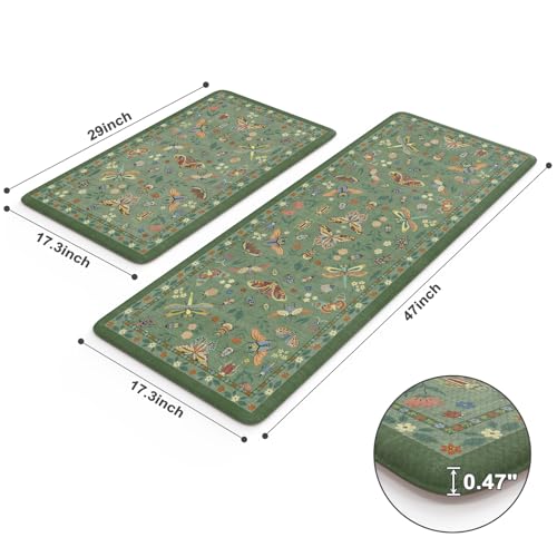 LEEVAN memory foam kitchen mat 0.47 inch thick reduces fatigue during prep