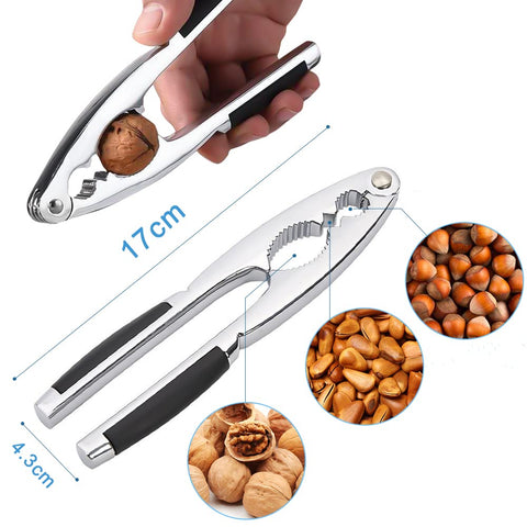 LEFJUBAW Nut Crackers funnel-secure design prevents nuts from spilling