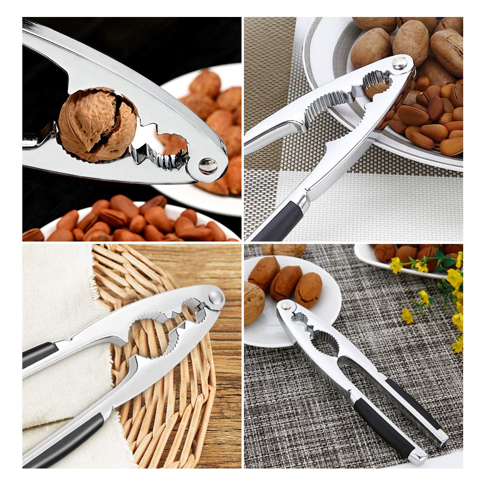 LEFJUBAW Nut Crackers zinc alloy body provides durable, reliable cracking