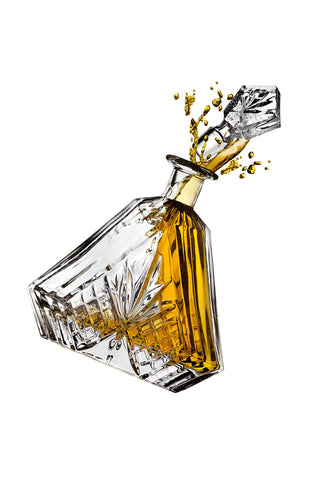 Lefonte crystal decanter with facets showcases premium presentation for special occasions.