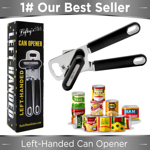 Lefty's left-handed can opener easy to turn handle for smooth operation