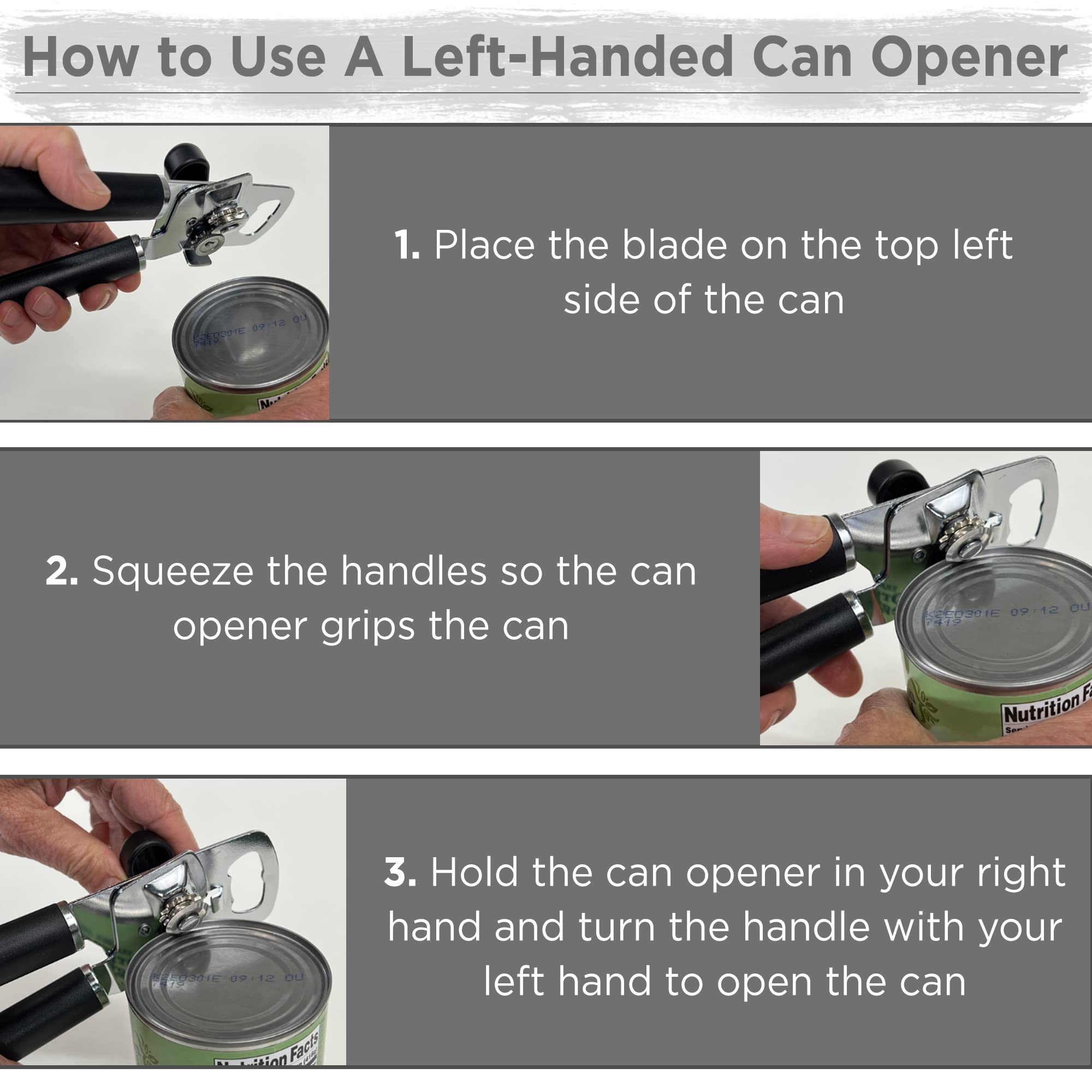 Lefty's left-handed can opener ergonomic lefty design for comfortable grip