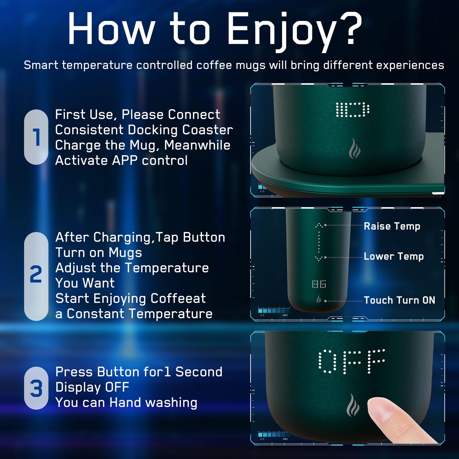 LEGARDLILIU 2-in-1 base doubles as mug heater and wireless phone charger