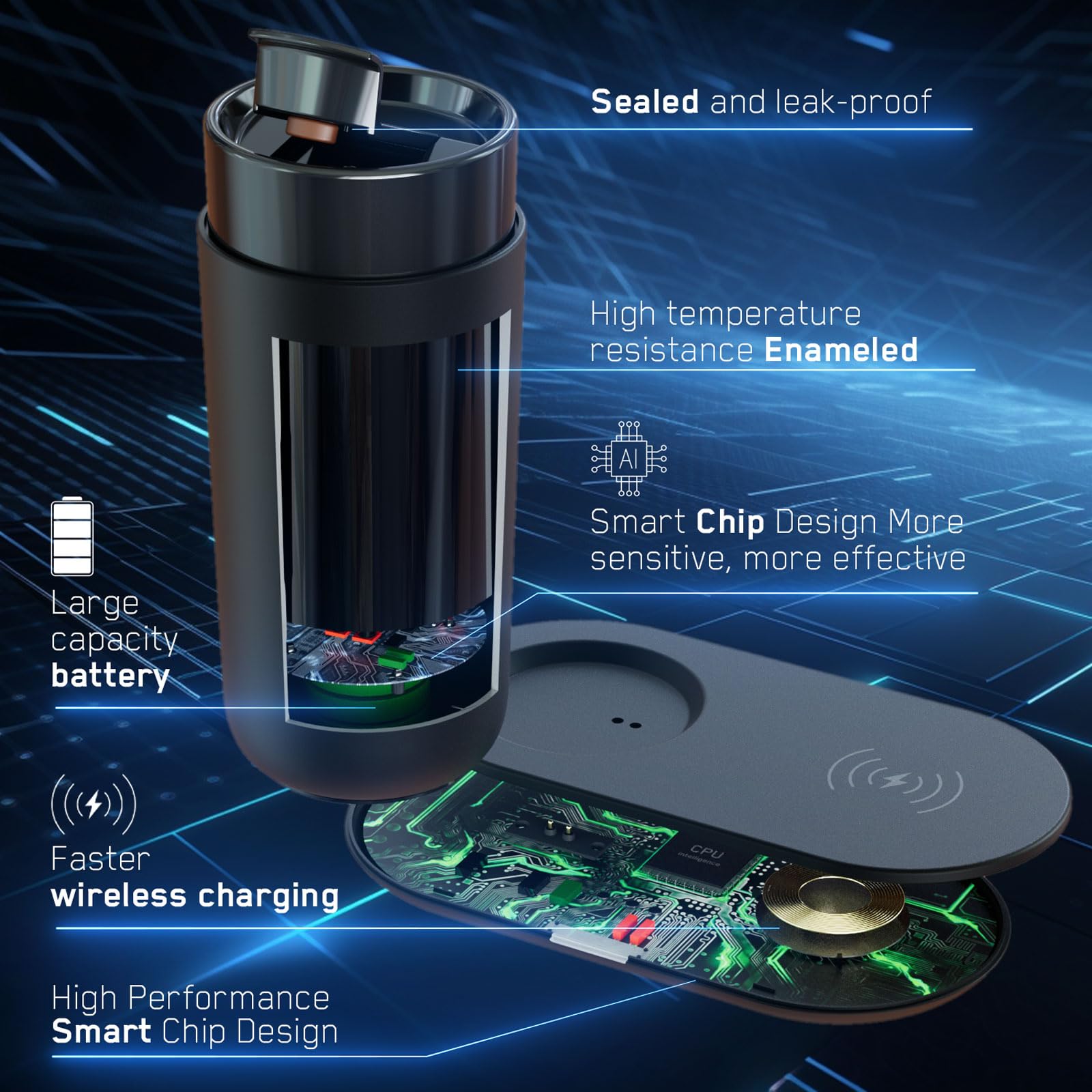 LEGARDLILIU wireless charging base lets you power your phone while drinking