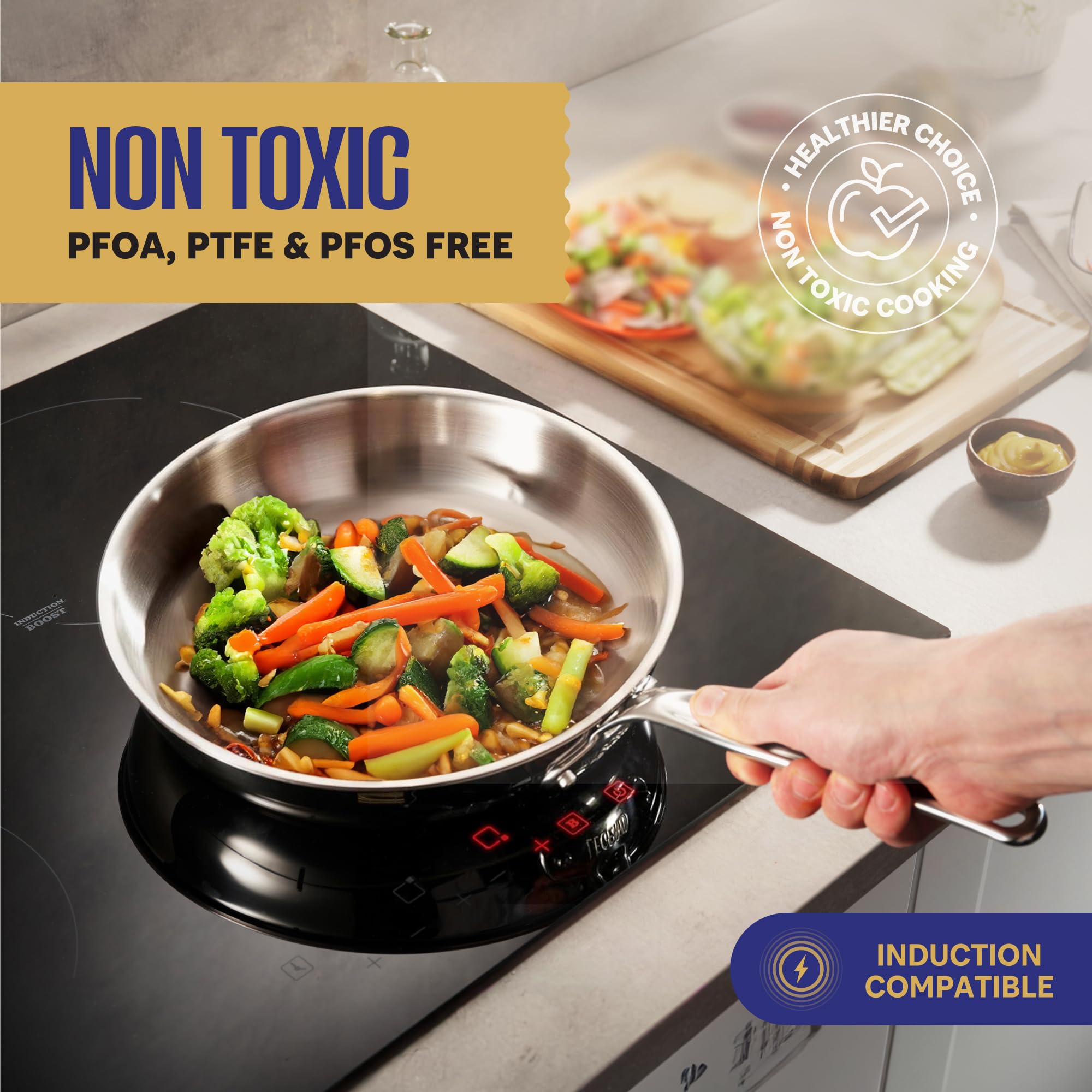 Legend Cookware 10-inch frying pan promotes even browning on high heat