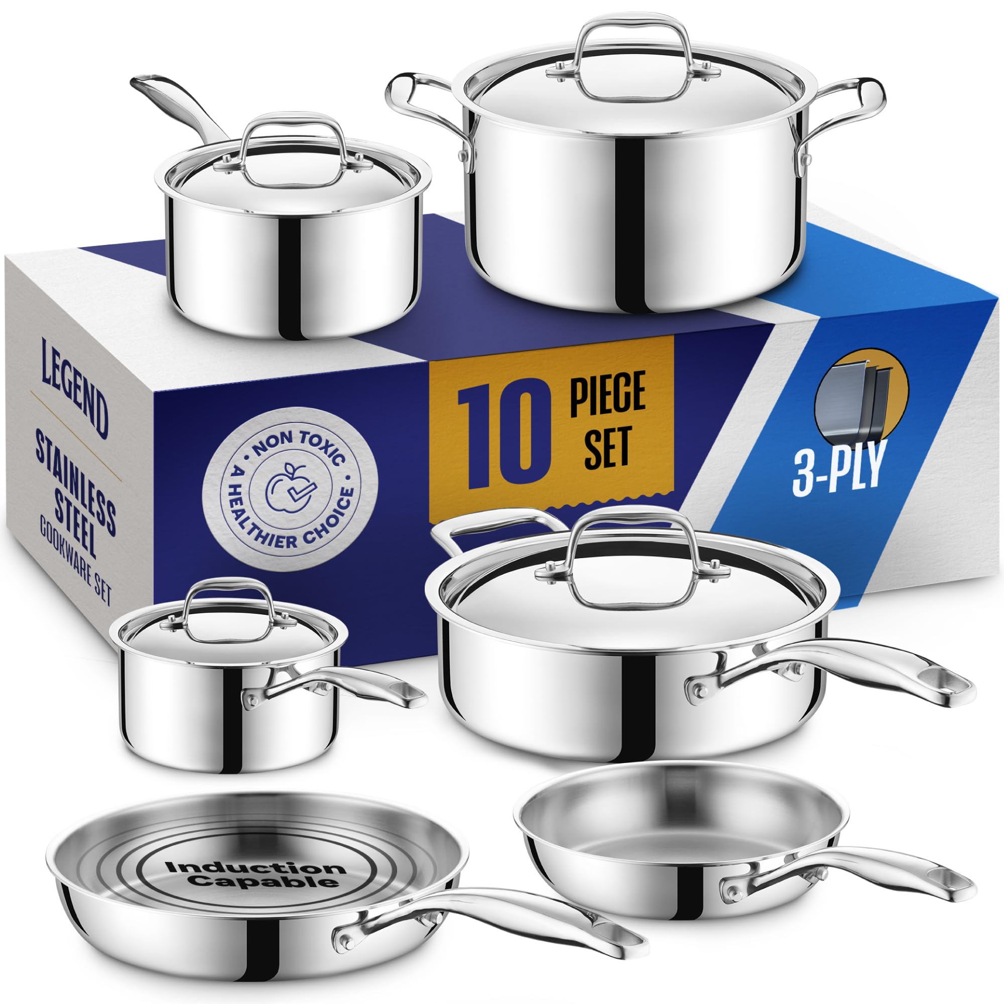 Legend Cookware 3-Ply Dutch oven with durable heat retention for braises and roasts