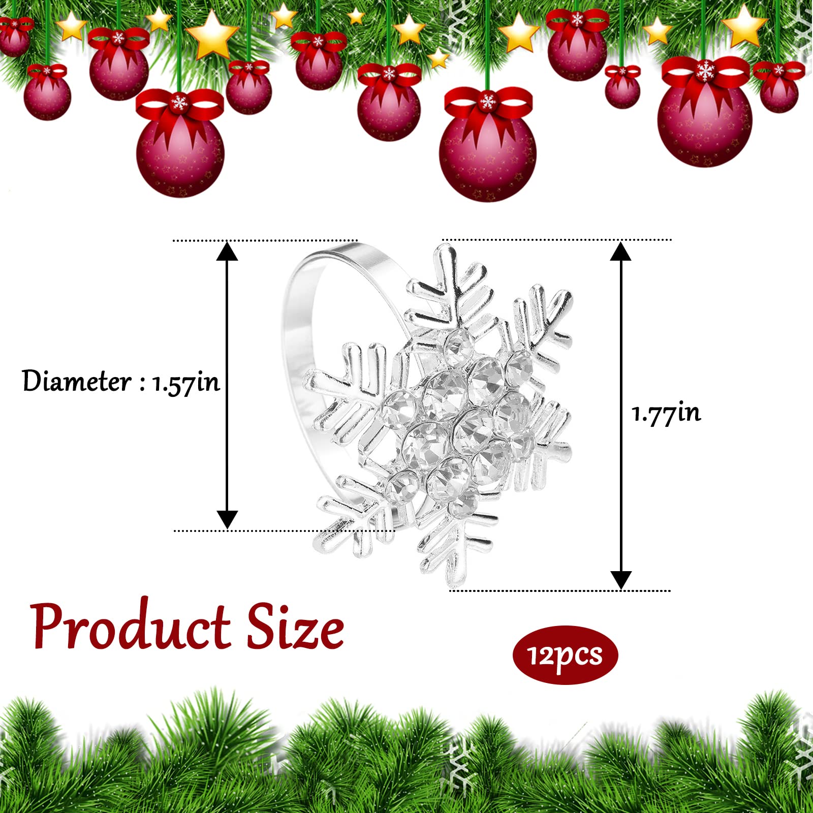 Legigo holiday table decor napkin rings shine with light.