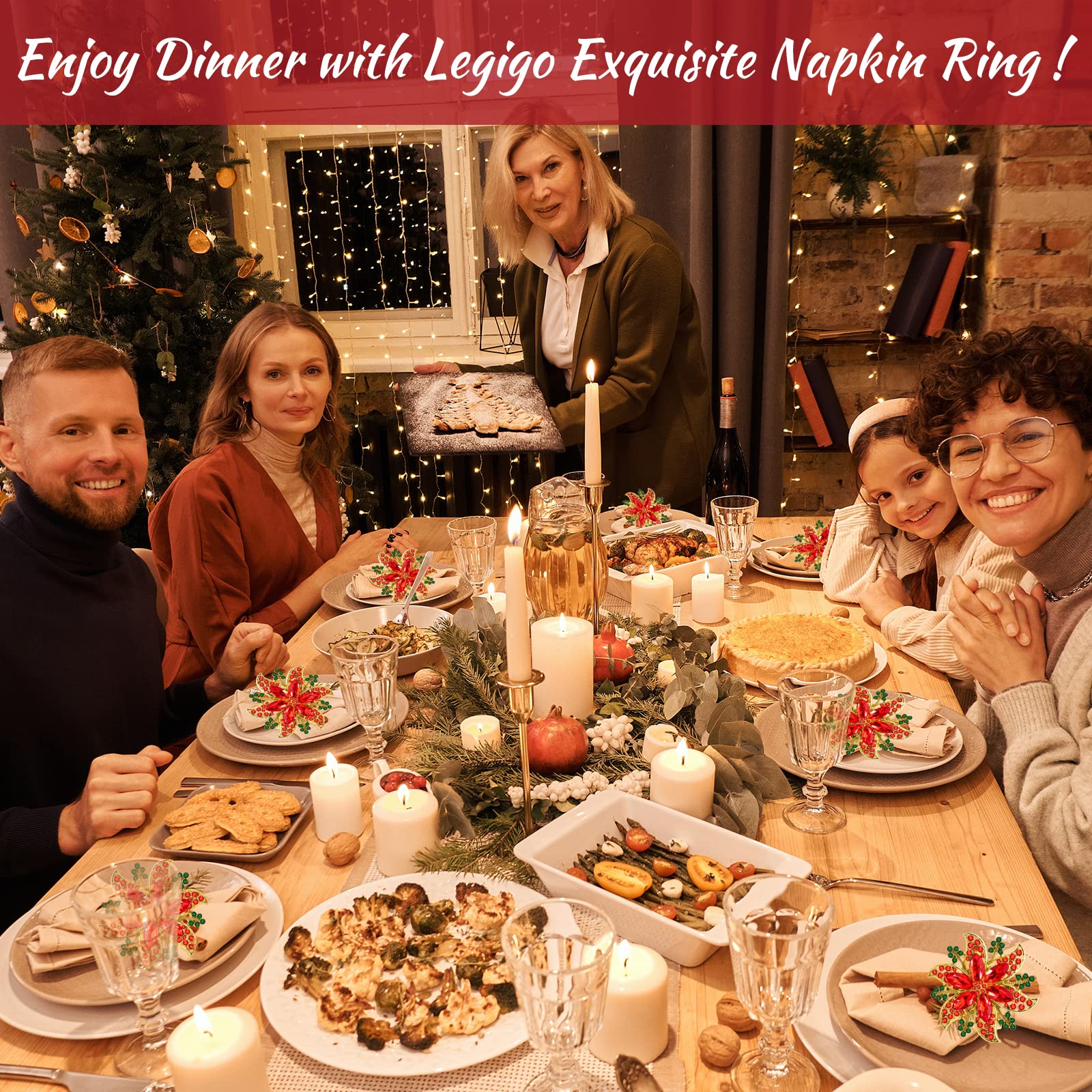 Legigo year-round table accessory napkin ring complements linen and crystal.
