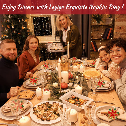Legigo year-round table accessory napkin ring complements linen and crystal.