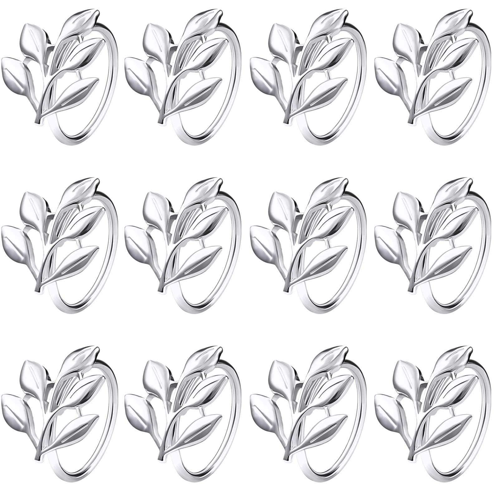 Legigo sliver leaf napkin ring with shimmering detail for holiday tables.