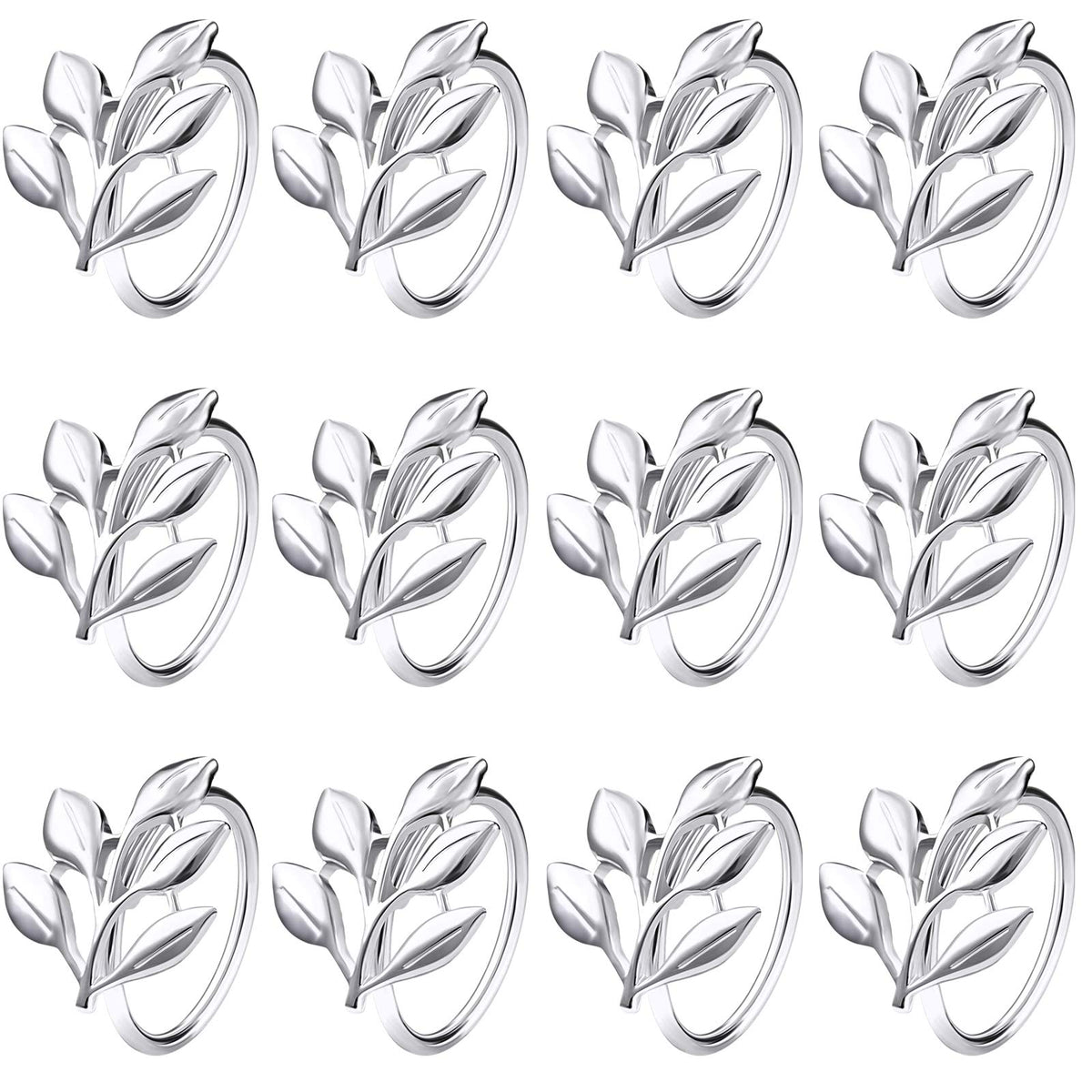 Legigo sliver leaf napkin ring with shimmering detail for holiday tables.