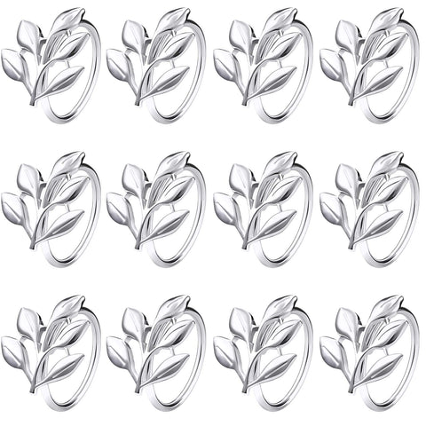 Legigo sliver leaf napkin ring with shimmering detail for holiday tables.