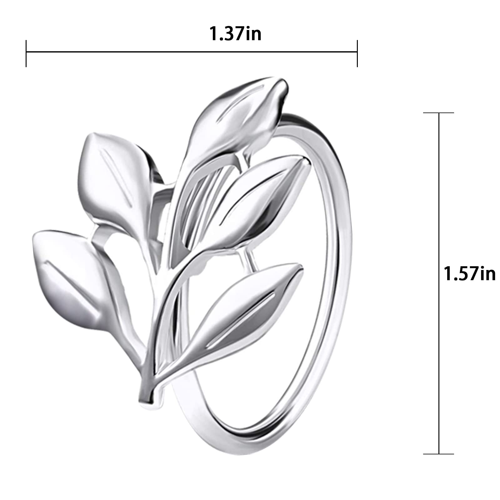 Legigo leaf napkin ring showcases 3D design on cloth napkins.