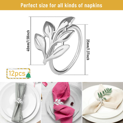 Legigo sliver leaf ring shines under lights for festive dinners.