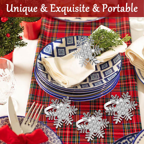 Legigo snowflake napkin rings on table add elegant festive charm.