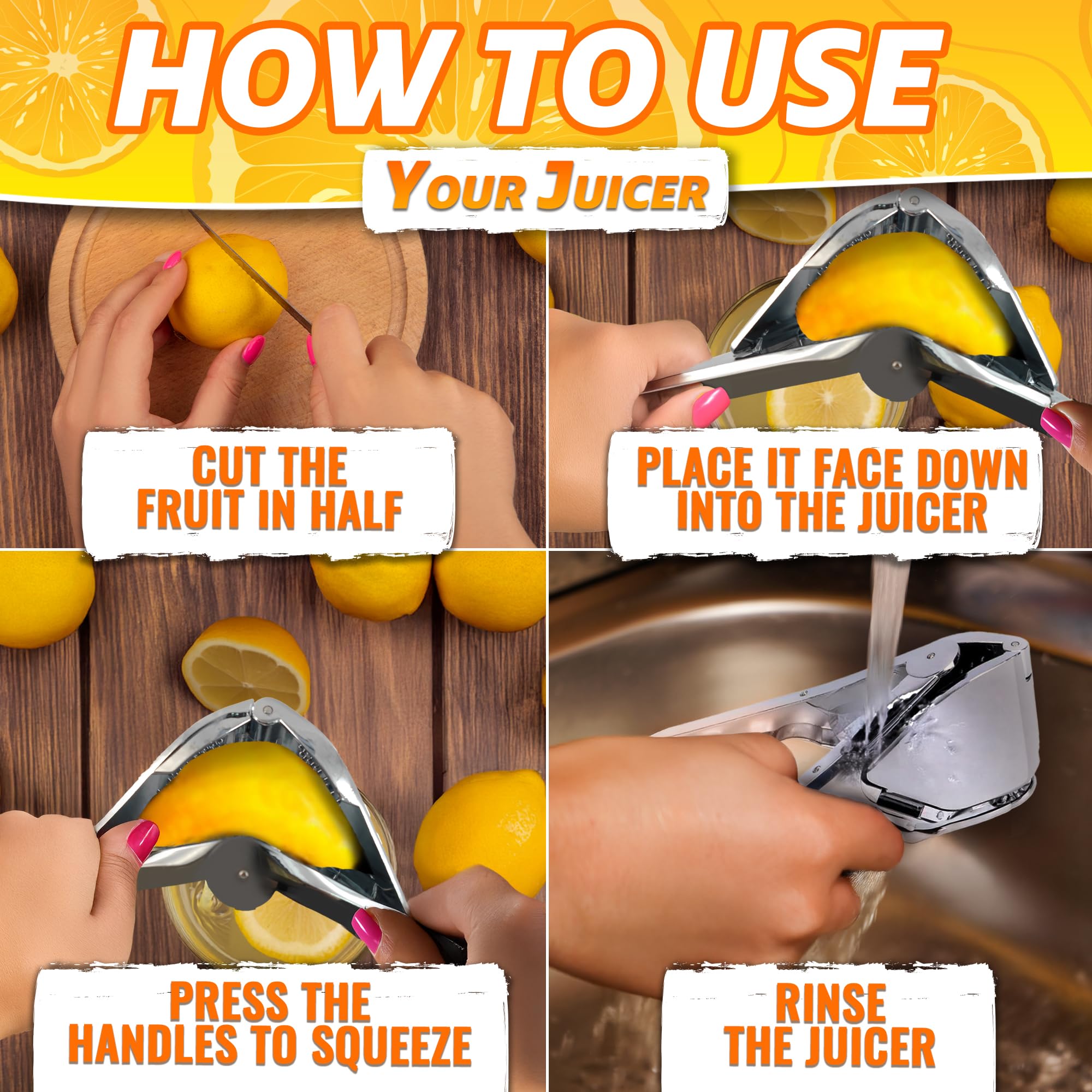 LEGLO compact lemon squeezer for lemons and limes in any kitchen.