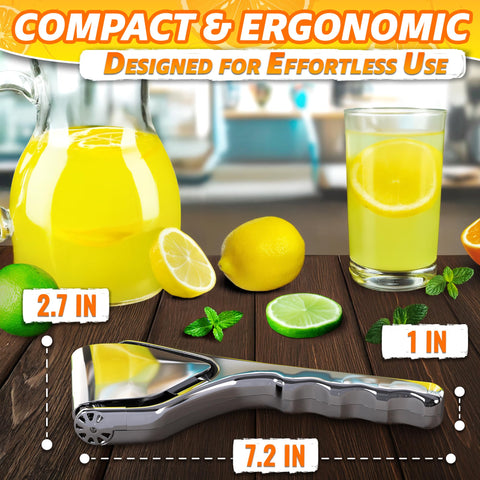 LEGLO stainless steel lemon squeezer: durable and rust-resistant.