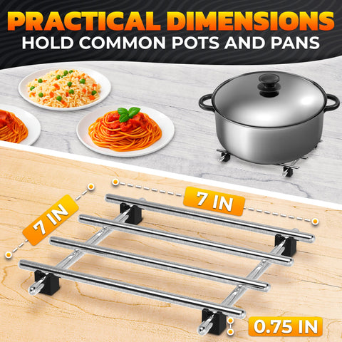 LEGLO stainless steel trivet with anti-slip feet keeps pots stable