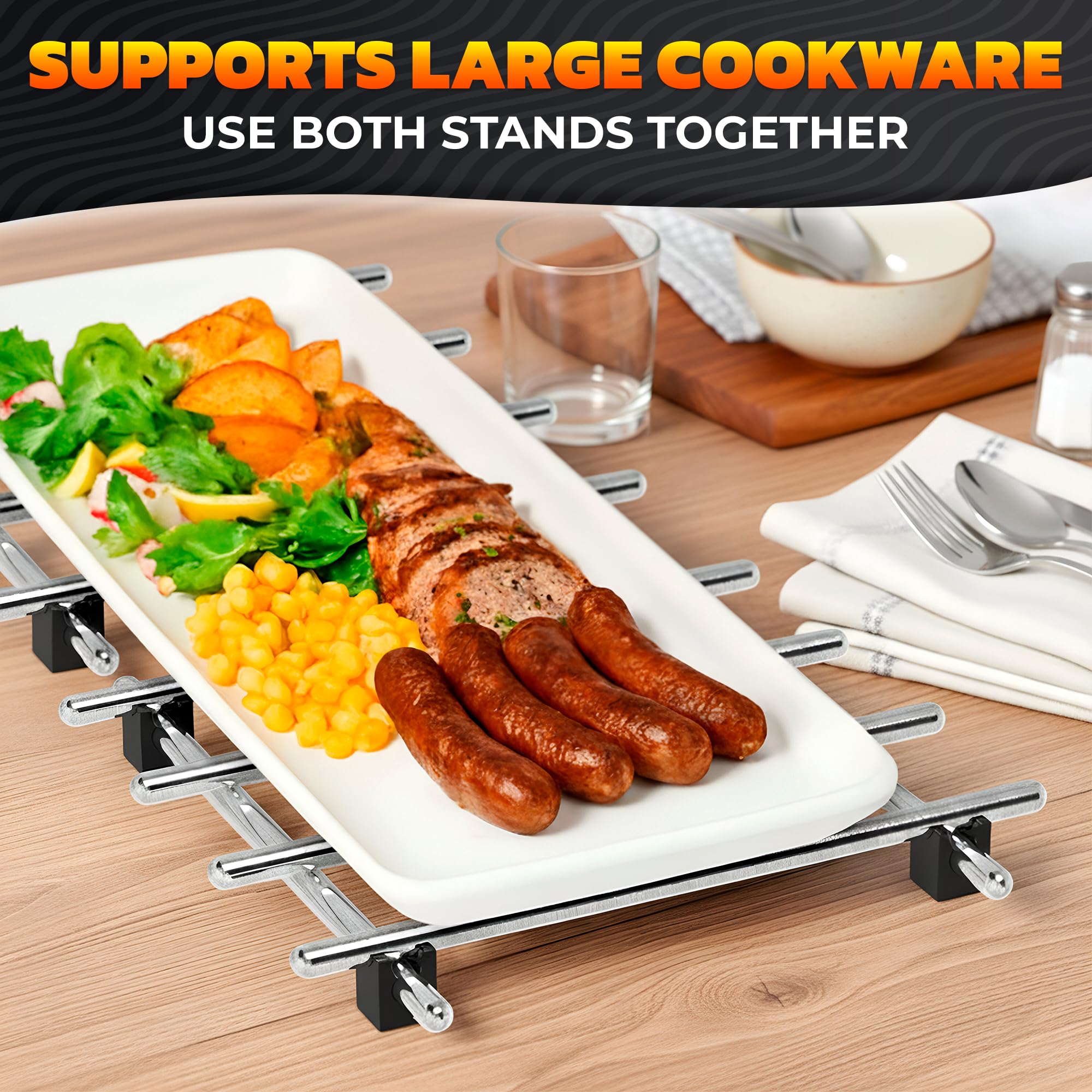 LEGLO trivet enhances neat dining and kitchen decor in use
