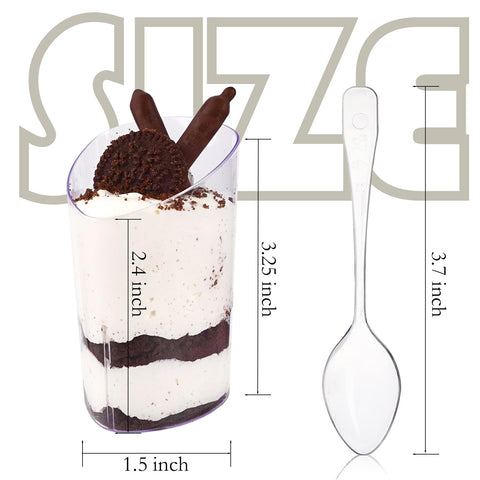 Legredic clear plastic dessert shooter cups are odorless and freezer-safe for versatile display.
