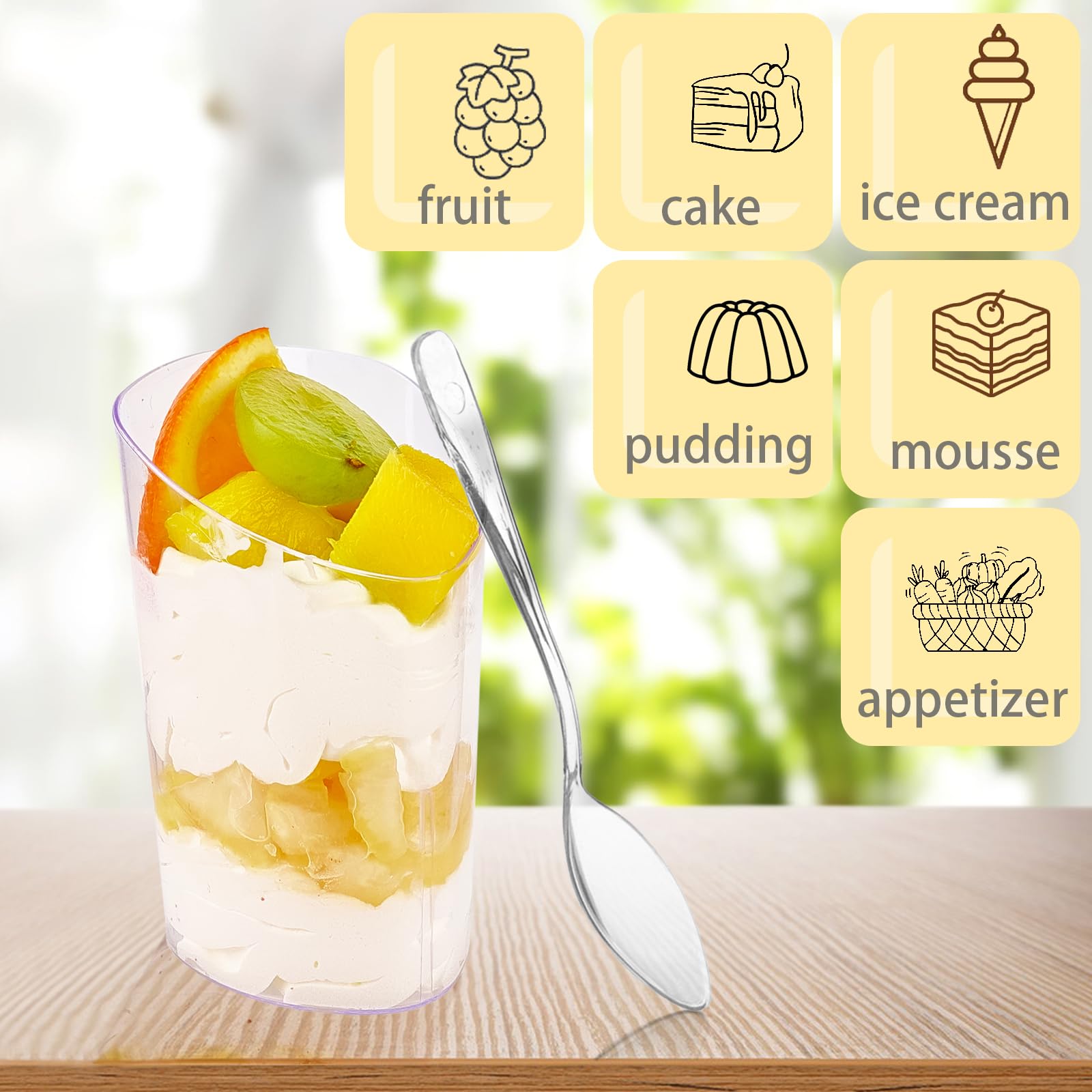 Legredic party dessert cups enhance weddings and dessert bars with a refined look.