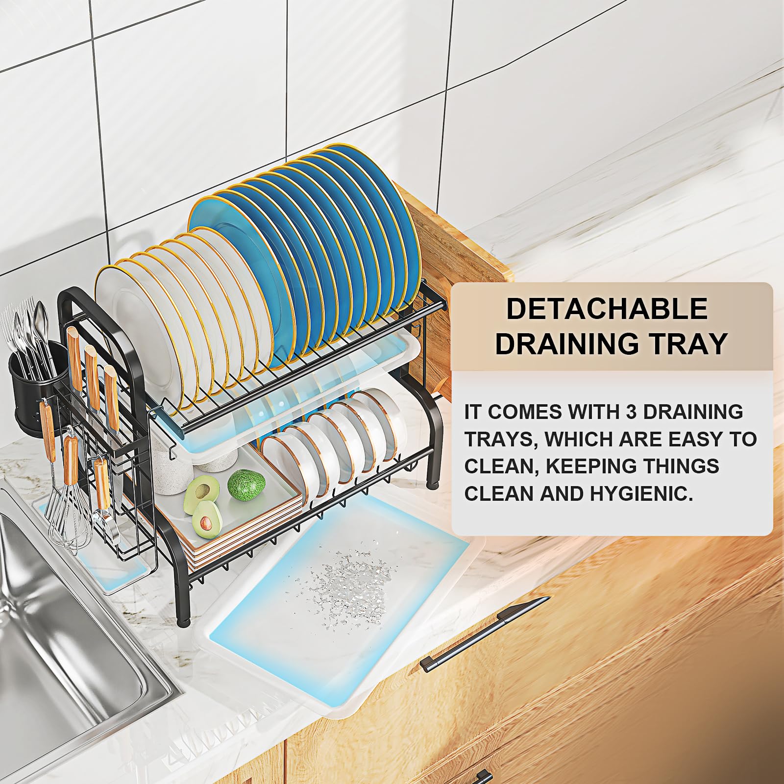 LEGUANG cutting board rack supports prep space without clutter.