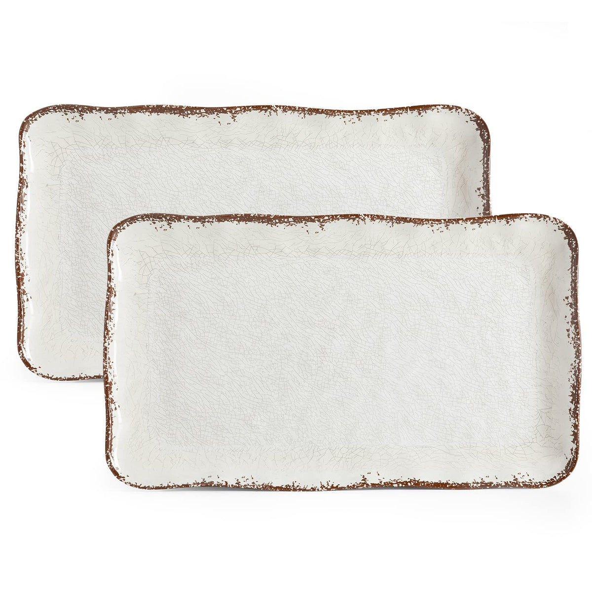 LEHAHA farmhouse serving platter rectangle white ideal for elegant family gatherings