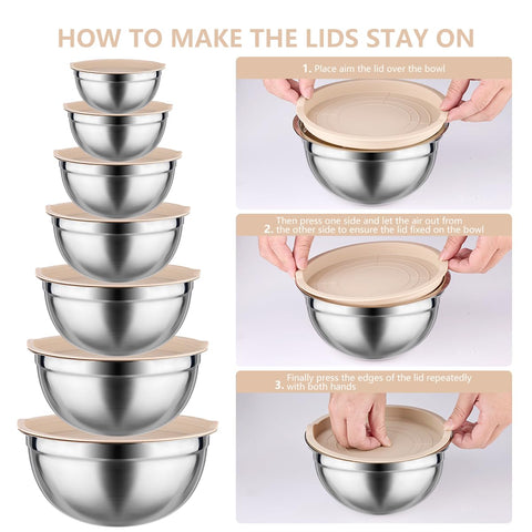 Leidawn bowls interior mirror finish eases cleaning and adds shine.