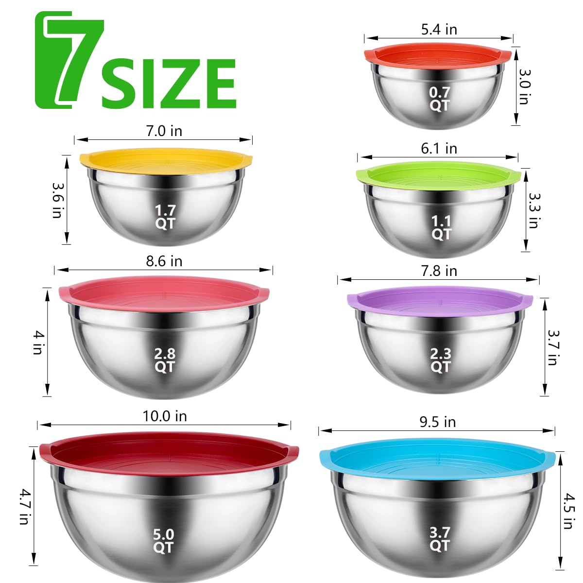 Leidawn BPA-free lids seal tightly to preserve freshness during storage