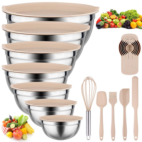 Leidawn mixing bowls nesting design for compact, organized storage.