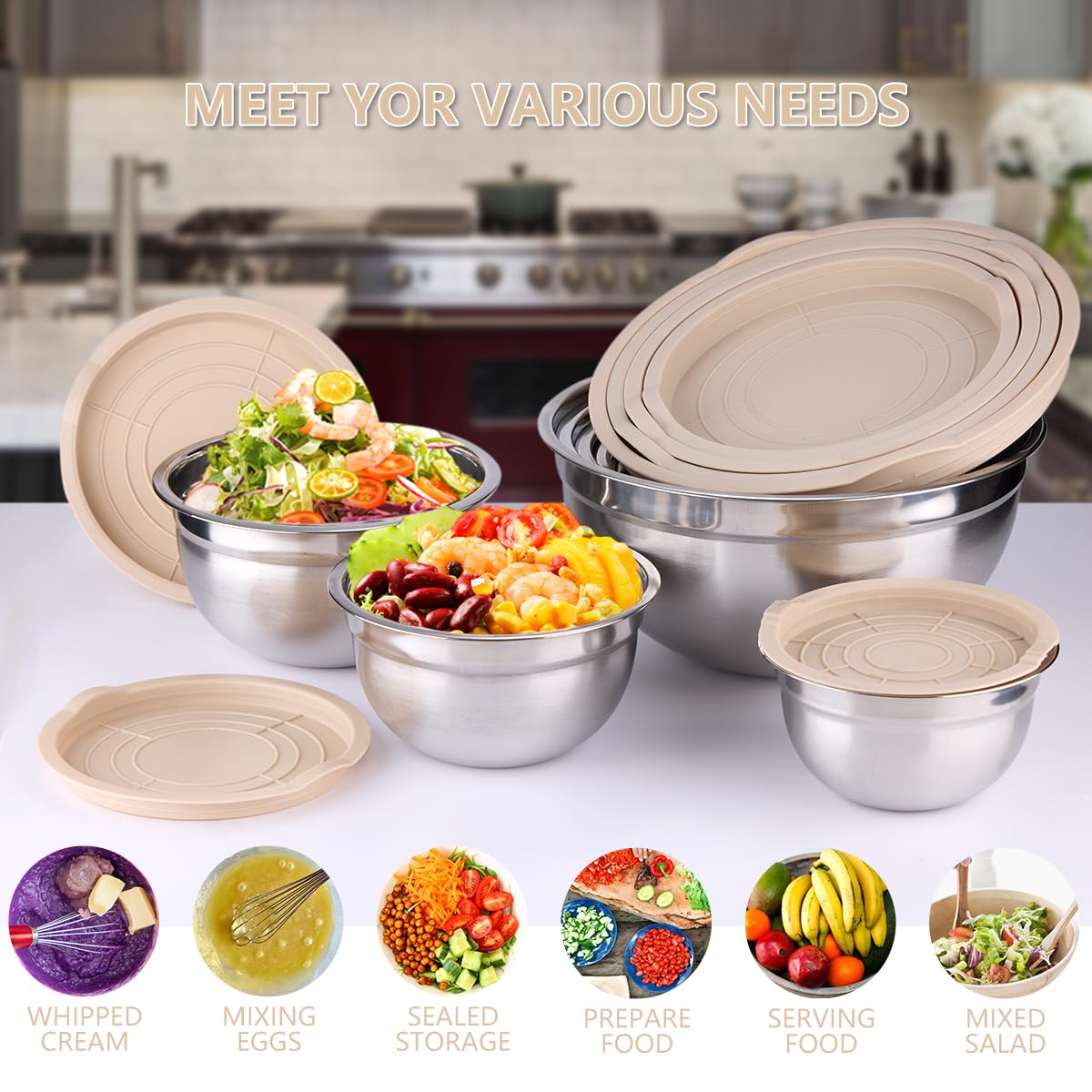 Leidawn nesting bowls keep your kitchen organized and tidy.