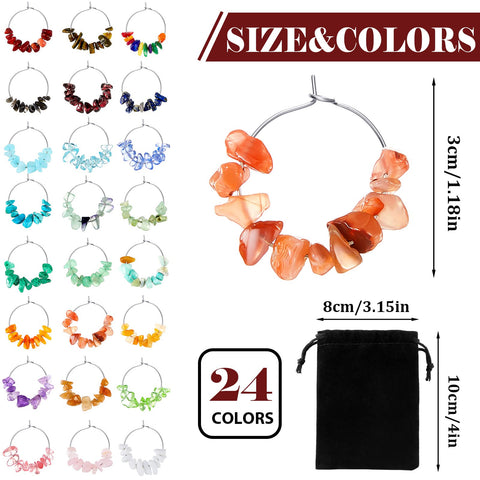 Leinuosen wine marker rings in multi color help guests distinguish glasses.