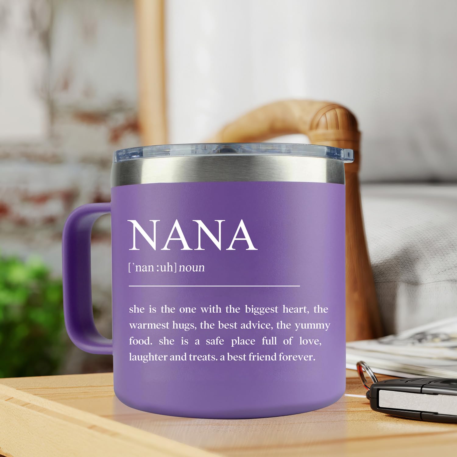 LEIOH Nana Gifts travel-friendly tumbler for outdoor outings and daily errands.