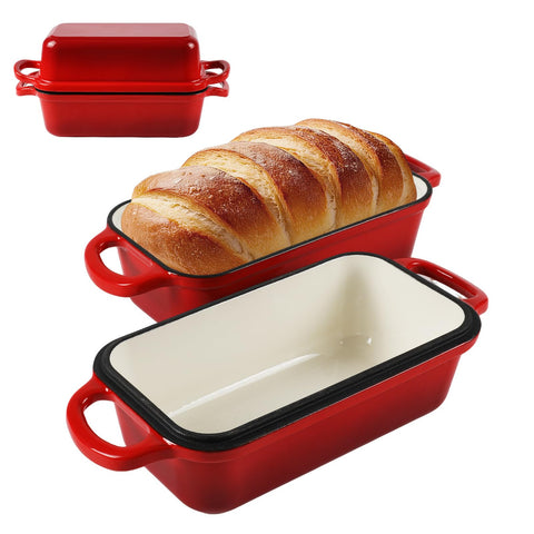 Leiroonkasst 9x5-inch bread pan base for artisan loaves with steam trapping.