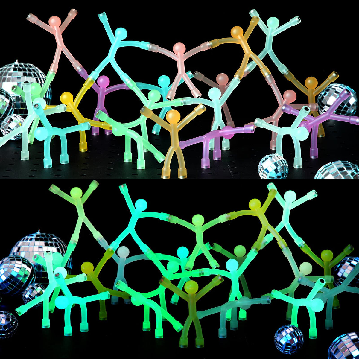 Leitee glow magnetic people green figure on fridge for playful organization and mood lighting