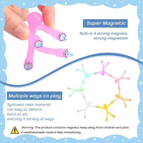 Leitee glow magnetic people white figure shines in dark for fridge decor and classroom charm