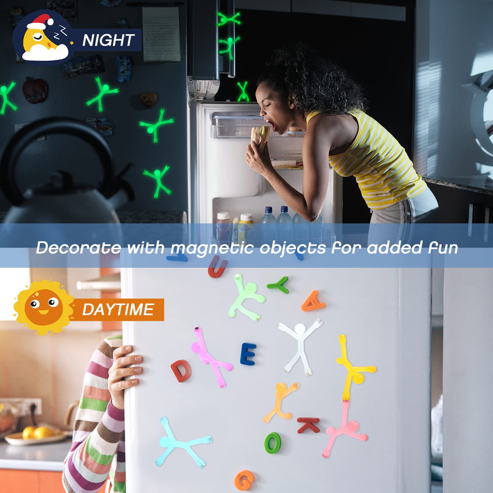 Leitee glow magnetic people yellow magnet adds bright accent for playful organization
