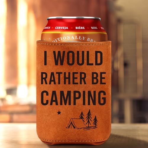 LEJIAJINW funny camping gift with I would rather be camping print.