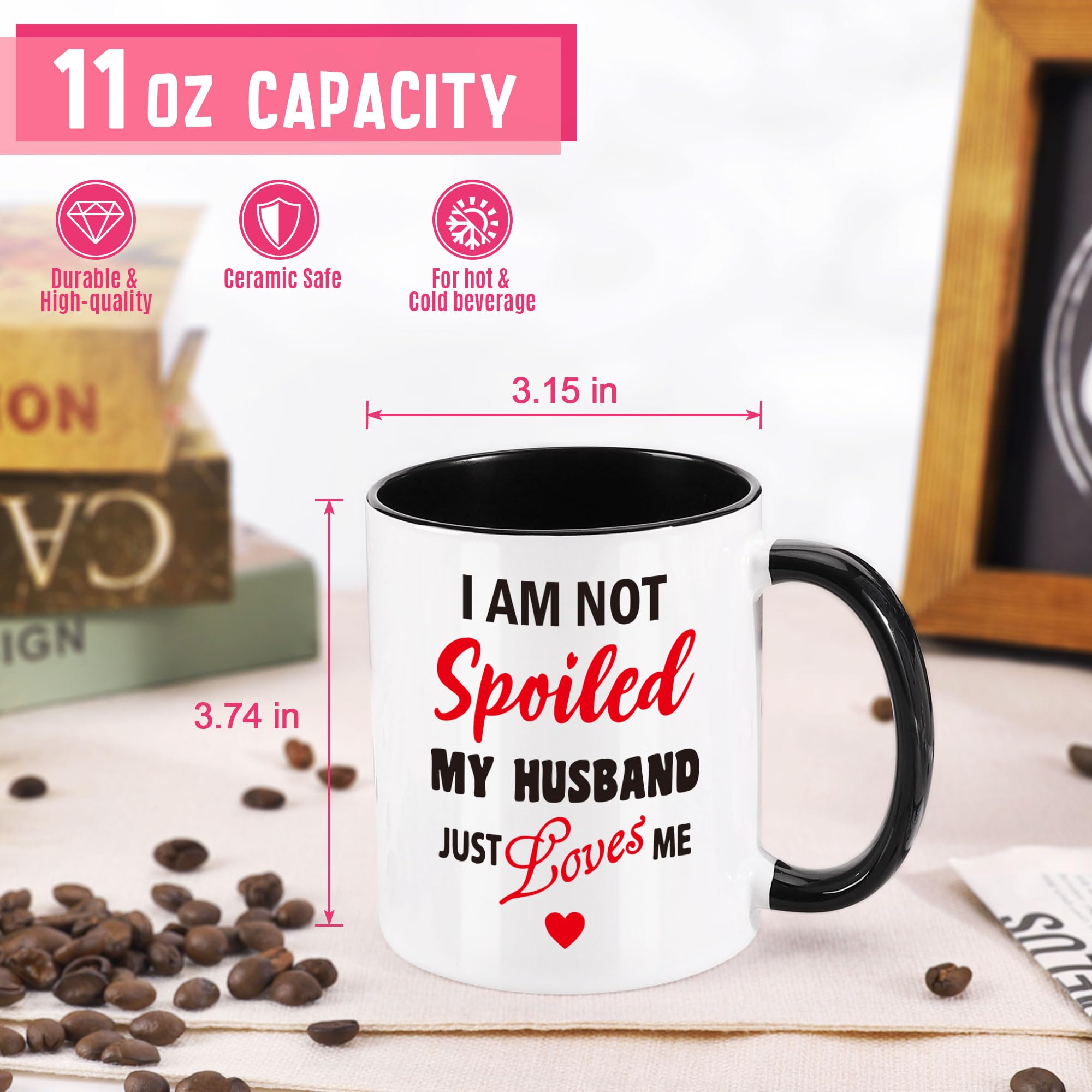 LEJIAJINW wife mug front-back design provides visibility from any angle