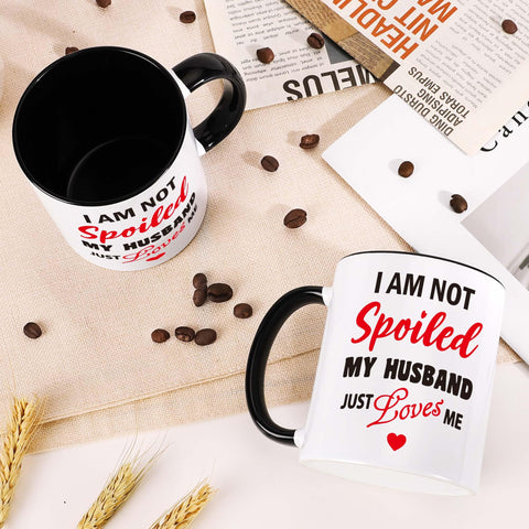 LEJIAJINW wife mug quotes text adds playful charm to daily rituals