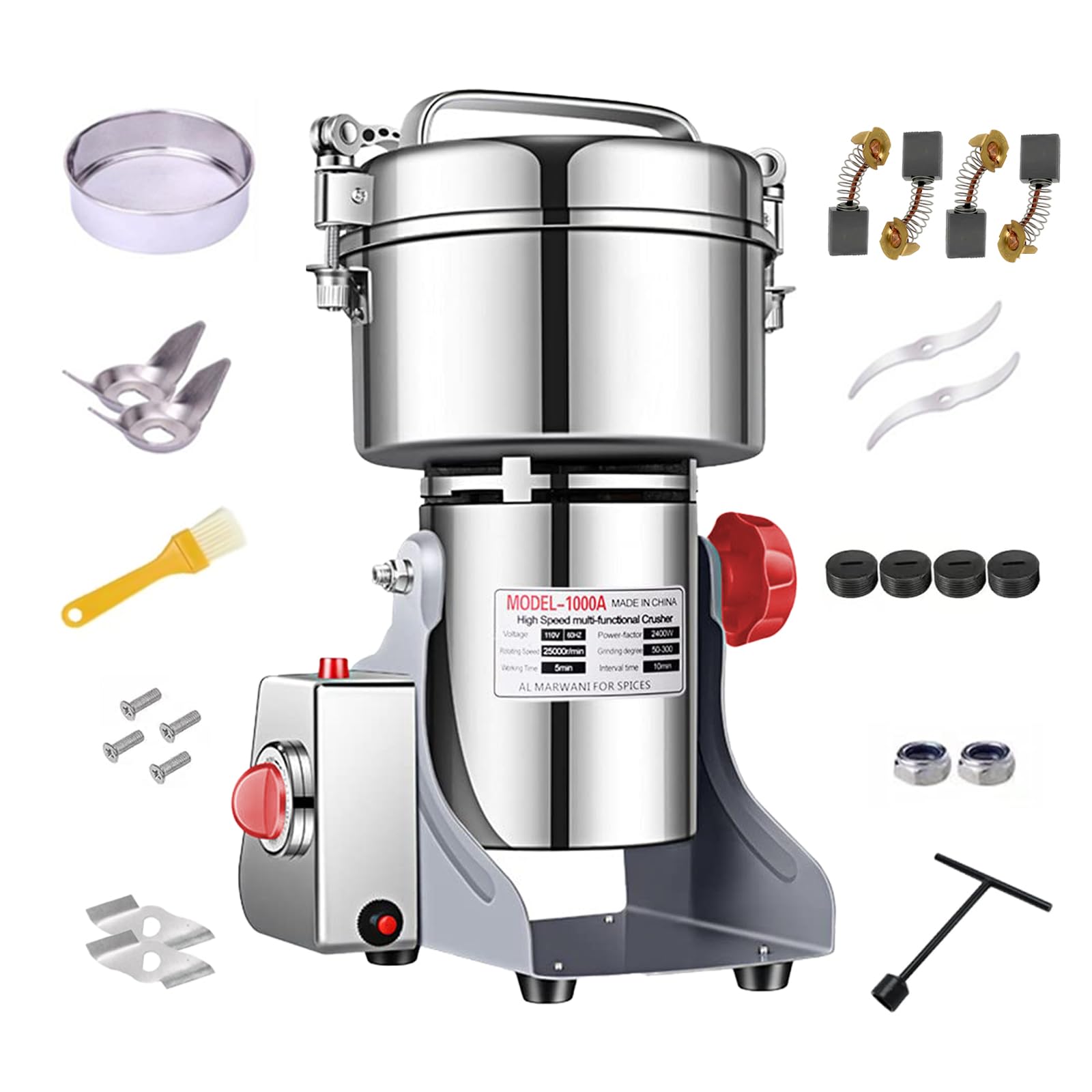 LEJIEYIN electric grain grinder lid design enhances safety and ease of use.