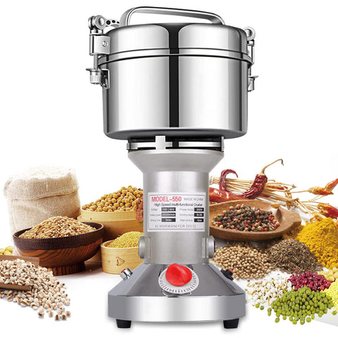LEJIEYIN electric herb grinder in action grinding dry spices for fresh powder