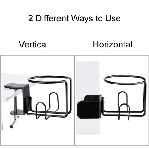 LEKUSHA clip-on desk cup holder accessory helps keep drinks tidy.