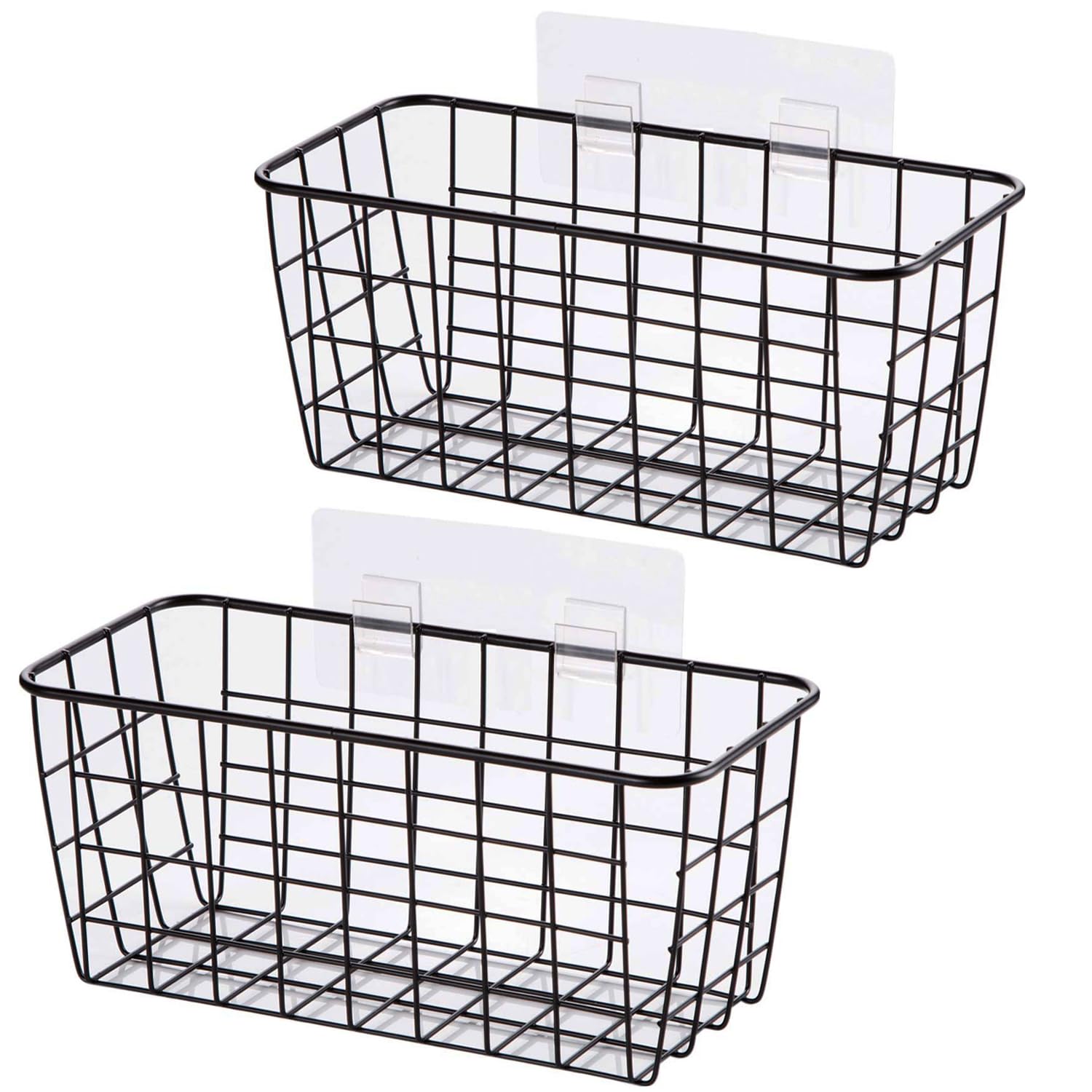 LeleCAT 2-set adhesive cabinet door basket front view saves kitchen space